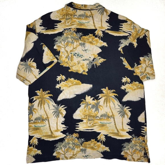 Tommy Bahama Short Sleeve Silk Button Down Medium - Picture 3 of 3